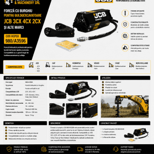 Foreză hidraulică pentru JCB 3CX și 4CX