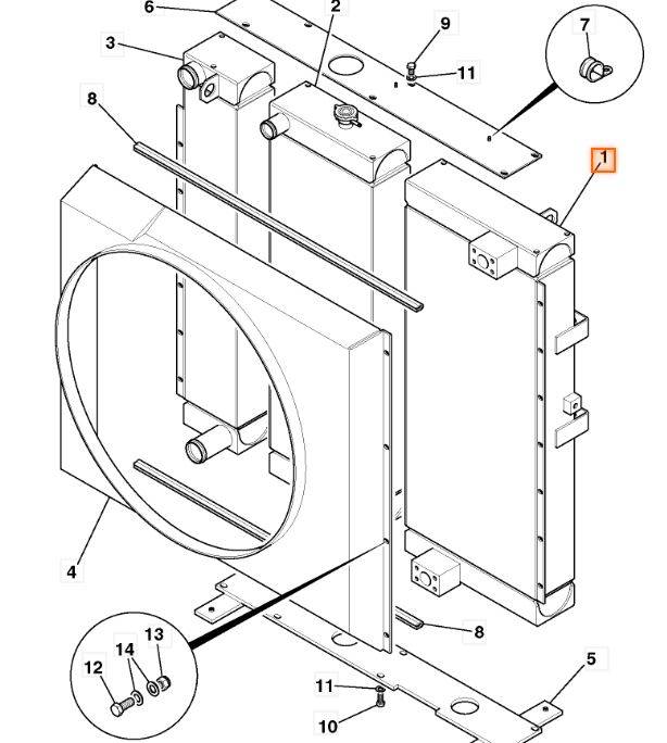 radiator ulei JCB