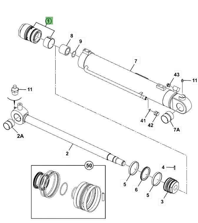 Cilindru ridicare brat JCB 576/60211