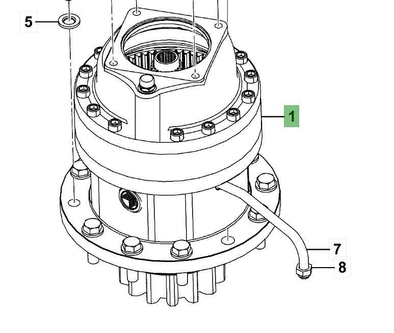 Reductor de rotire excavator JCB 334/J7006