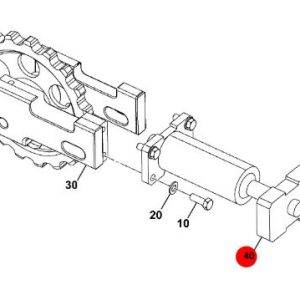 Arc Întinzător și Rola Ghidaj Șenilă Miniexcavator JCB – 332/V7148
