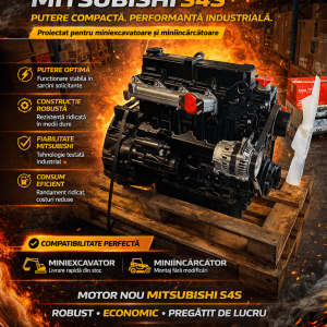 Motor Mitsubishi S4S diesel pentru miniîncărcător