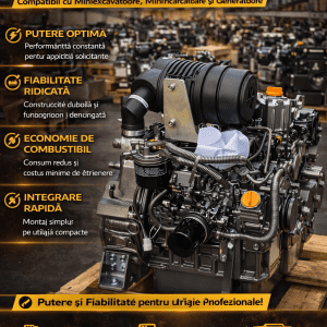 Motor diesel Yanmar 3TNV88 pentru miniexcavator și generator