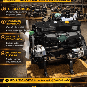 Motor diesel Yanmar 4TNE98 pentru excavator și generator