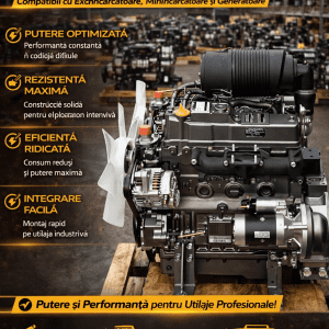 Motor diesel Yanmar 4TNV88 16V pentru excavator și generator