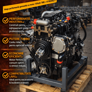 Motor nou Perkins 1104D-44T IND NL38921 pentru excavatoare și buldoexcavatoare
