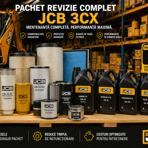 Pachet mentenanță buldoexcavator JCB în depozit specializat