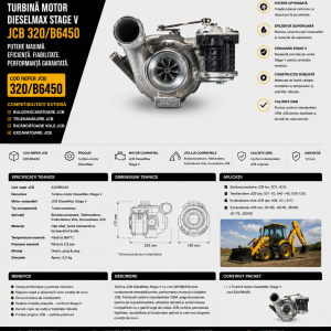 Turbocompresor pentru utilaje JCB Stage V