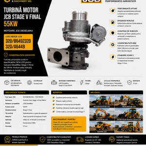 Turbo JCB cod 320/B6492 pentru utilaje JCB
