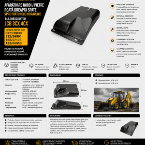 Protecție furtune hidraulice pentru buldoexcavator JCB