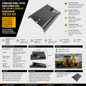 Protecție furtune hidraulice pentru buldoexcavator JCB