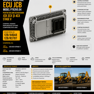 ECU JCB pentru buldoexcavator 3CX și 4CX