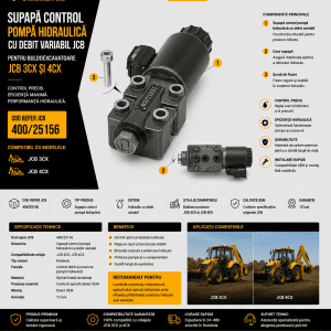 Supapă debit variabil JCB cod 400/25156