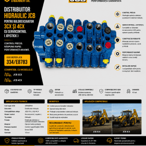 Distribuitor JCB cod 334/E8783 pentru 3CX și 4CX