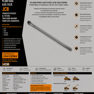 Semiaxă transmisie compatibilă cu JCB 407 și JCB 409