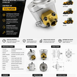 Pompă roți dințate JCB pentru încărcător telescopic