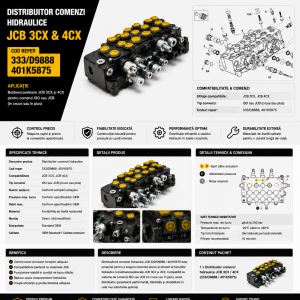 Valvă hidraulică JCB joystick cod 333/D9888