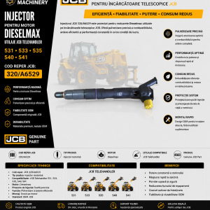 Injector original JCB 320/A6529 pentru motor DieselMax Telehandler