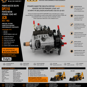 Pompa combustibil compatibilă cu JCB 3CX și JCB 4CX