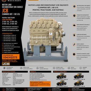 Motor Cummins 6BT 5.9L compatibil cu JCB Fastrac 3185
