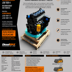Motor OEM JCB 320/40657 compatibil cu compactoare VM117D