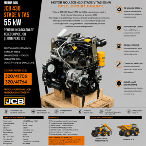 Motor OEM JCB 320/41706 pentru utilaje de construcții și manipulare materiale