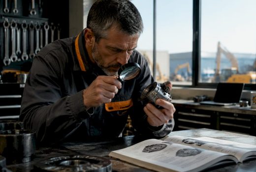 Cum se identifică piesa Komatsu: ghid practic 2026