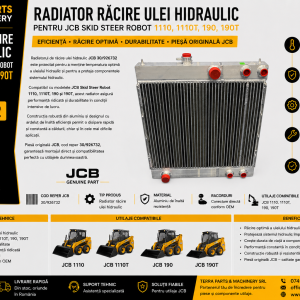 Radiator răcire ulei hidraulic JCB 30/926732 compatibil cu JCB 1110, 1110T, 190 și 190T