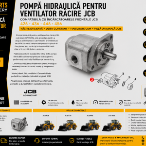 Pompă hidraulică ventilator răcire JCB 20/925519 pentru încărcătoare frontale JCB