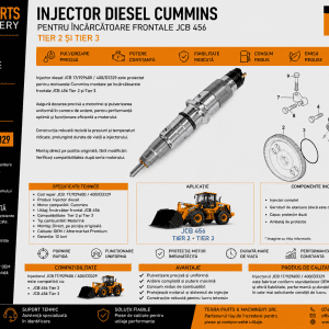 Injector diesel Cummins JCB 17/929600 pentru încărcător frontal JCB 456.