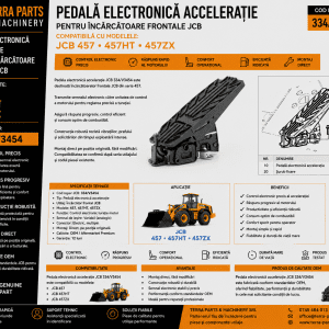 Pedală electronică accelerație JCB 334/V3454 pentru încărcător frontal JCB 457.