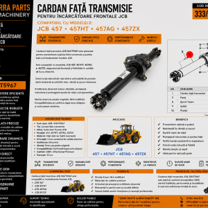 Cardan față transmisie JCB 333/T5967 pentru încărcătoarele frontale JCB 457.