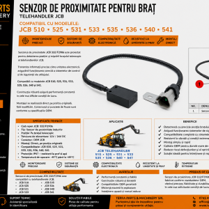 Senzor de proximitate braț JCB 332/F2906 pentru telehandler JCB.