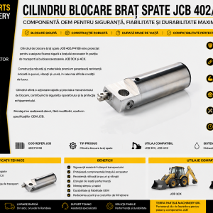 Cilindru blocare braț spate JCB 402/P4108 compatibil cu buldoexcavatoarele JCB 3CX și JCB 4CX.