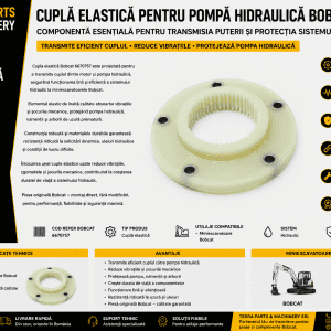 Cuplă elastică Bobcat 6670757 pentru pompa hidraulică a miniexcavatoarelor Bobcat.