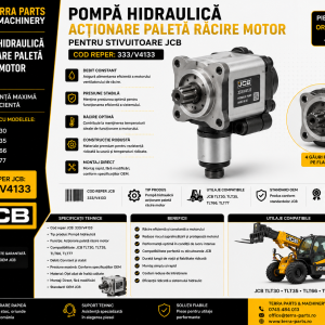Pompa hidraulică JCB 333/V4133 pentru acționarea paletei de răcire a motorului la stivuitoarele JCB TLT30, TLT35, TLT66 și TLT77