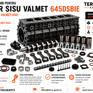 Piese de schimb motor Sisu Valmet 645DSBIE pentru aplicații 20 Series și 645 Valmet-Sisu