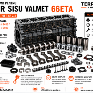 Piese motor Sisu Valmet 66ETA 6.6L Fortius Citius Tier 2 și Tier 3