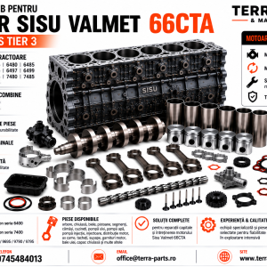Piese motor Sisu Valmet 66CTA 6.6L Citius Tier 3 pentru tractoare Massey Ferguson.