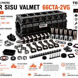 Piese motor Sisu Valmet 66CTA-2VG 6.6L Citius Tier 3 pentru tractoare Massey Ferguson.