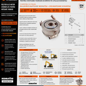 Răcitor ulei motor Yanmar YM123912-33010 pentru utilaje Komatsu.