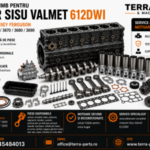 Piese de schimb motor Sisu Valmet 612DWI pentru Massey Ferguson 3630-3690.
