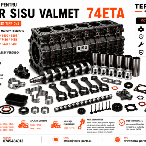 Piese motor Sisu Valmet 74ETA 7.4L Fortius Citius Tier 2 și Tier 3 pentru Massey Ferguson