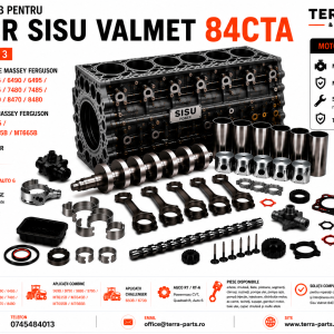 Piese motor Sisu Valmet 84CTA 8.4L Citius Tier 3 pentru tractoare Massey Ferguson.