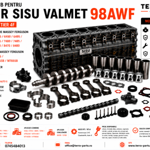Piese motor Sisu Valmet 98AWF 9.8L 4th Gen Tier 4F pentru utilaje Massey Ferguson.