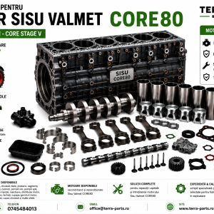 Piese motor Sisu Valmet CORE80 8.0L Stage V pentru tractoare Fendt 700 Vario Gen7.