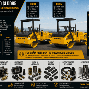 Piese pentru compactoare tandem Volvo DD80 și DD85 cu tamburi metalici