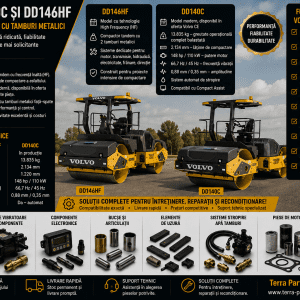 Piese pentru compactoare tandem Volvo DD140C și DD146HF cu tamburi metalici