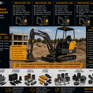 Piese miniexcavatoare Volvo EC17C EC18C EC18D și EC18E