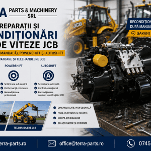 Service transmisii JCB pentru buldoexcavatoare și telehandlere cu garanție 12 luni